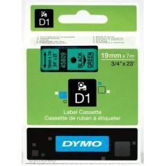 Cinta rotuladora d1 19mmx7m negro/verde dymo s0720890