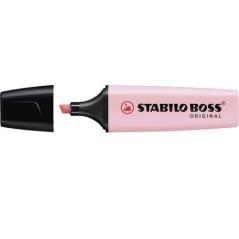 Marcador.fluorescente boss trazo 2/5mm. rosa pastel stabilo 70/129 pack 10 unidades