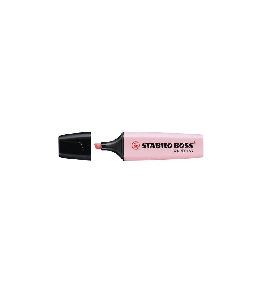 Marcador.fluorescente boss trazo 2/5mm. rosa pastel stabilo 70/129 pack 10 unidades