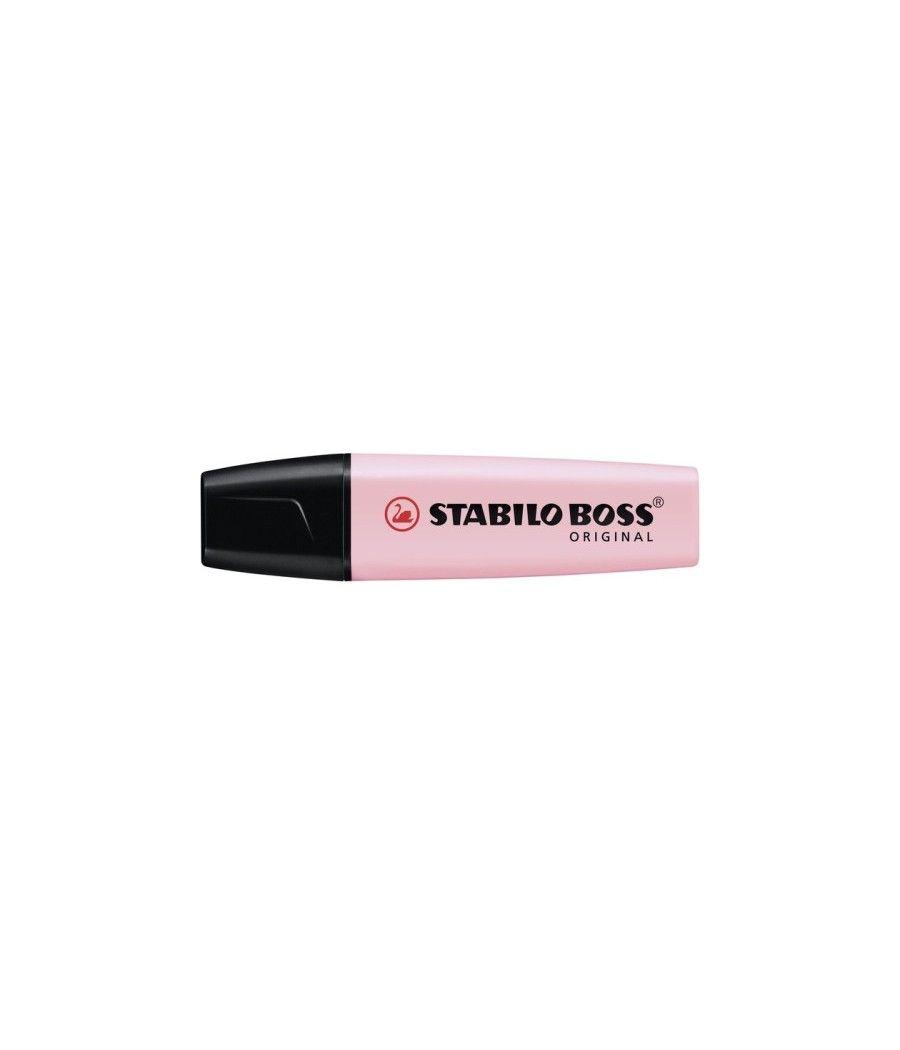 Marcador.fluorescente boss trazo 2/5mm. rosa pastel stabilo 70/129 pack 10 unidades