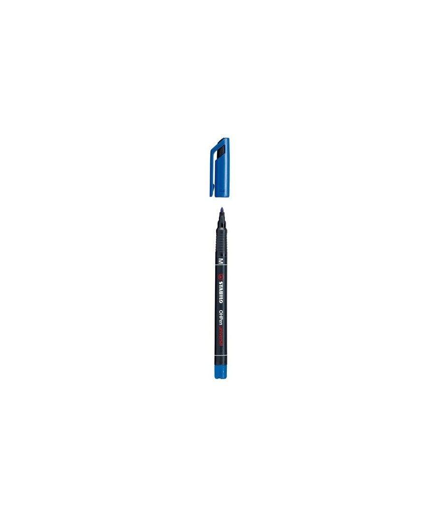 Marcador permanente punta media ohpen universal 1mm. azul stabilo 843/41 pack 10 unidades