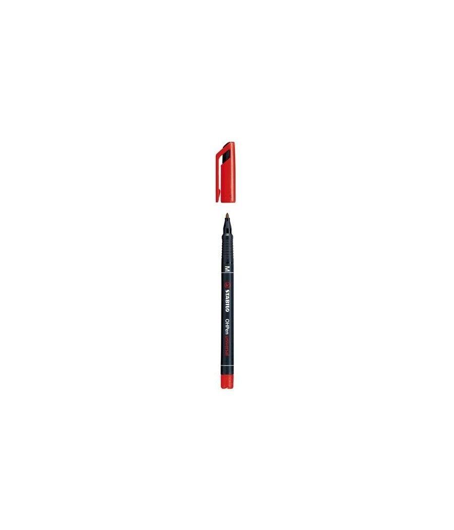 Marcador permanente punta media ohpen universal 1mm. rojo stabilo 843/40 pack 10 unidades