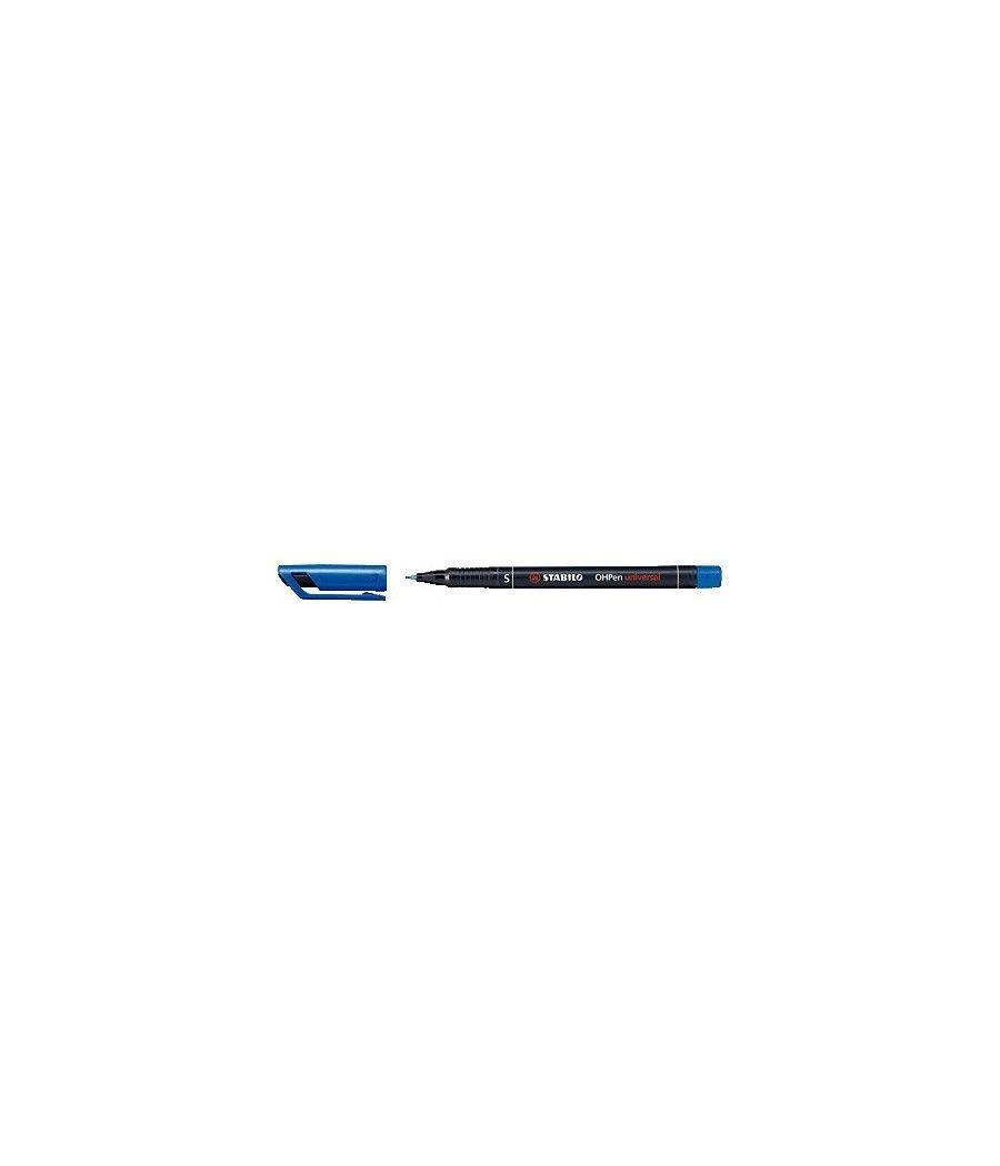 Marcador permanente punta superfina ohpen universal 0,4mm. azul stabilo 841/41 pack 10 unidades