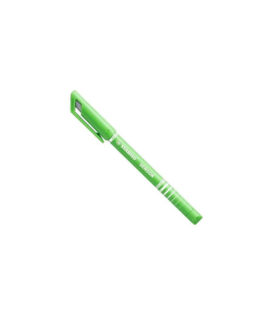 Rotulador sensor punta fina 0,3mm. verde claro stabilo 189/43 pack 10 unidades