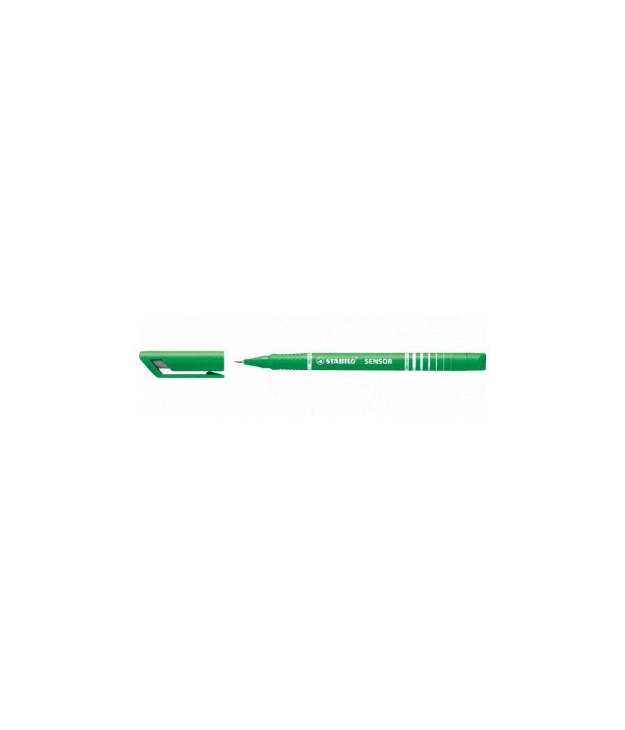 Rotulador sensor punta fina 0,3mm. verde stabilo 189/36 pack 10 unidades