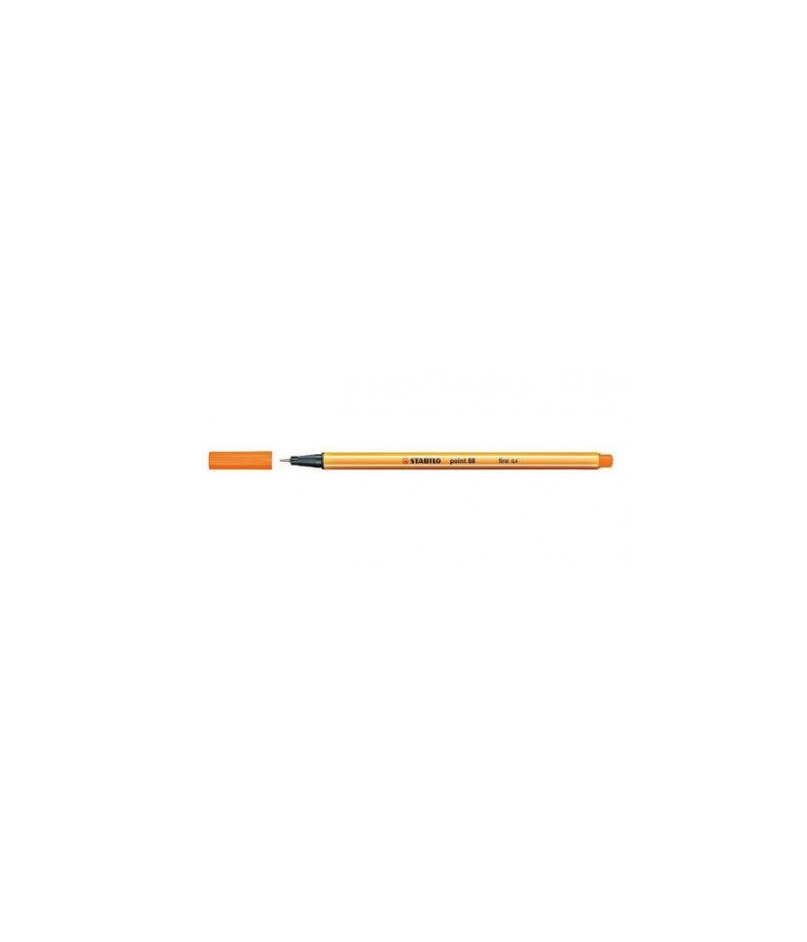 Rotulador punta fina point 88 0.4mm naranja stabilo 88/54 pack 10 unidades