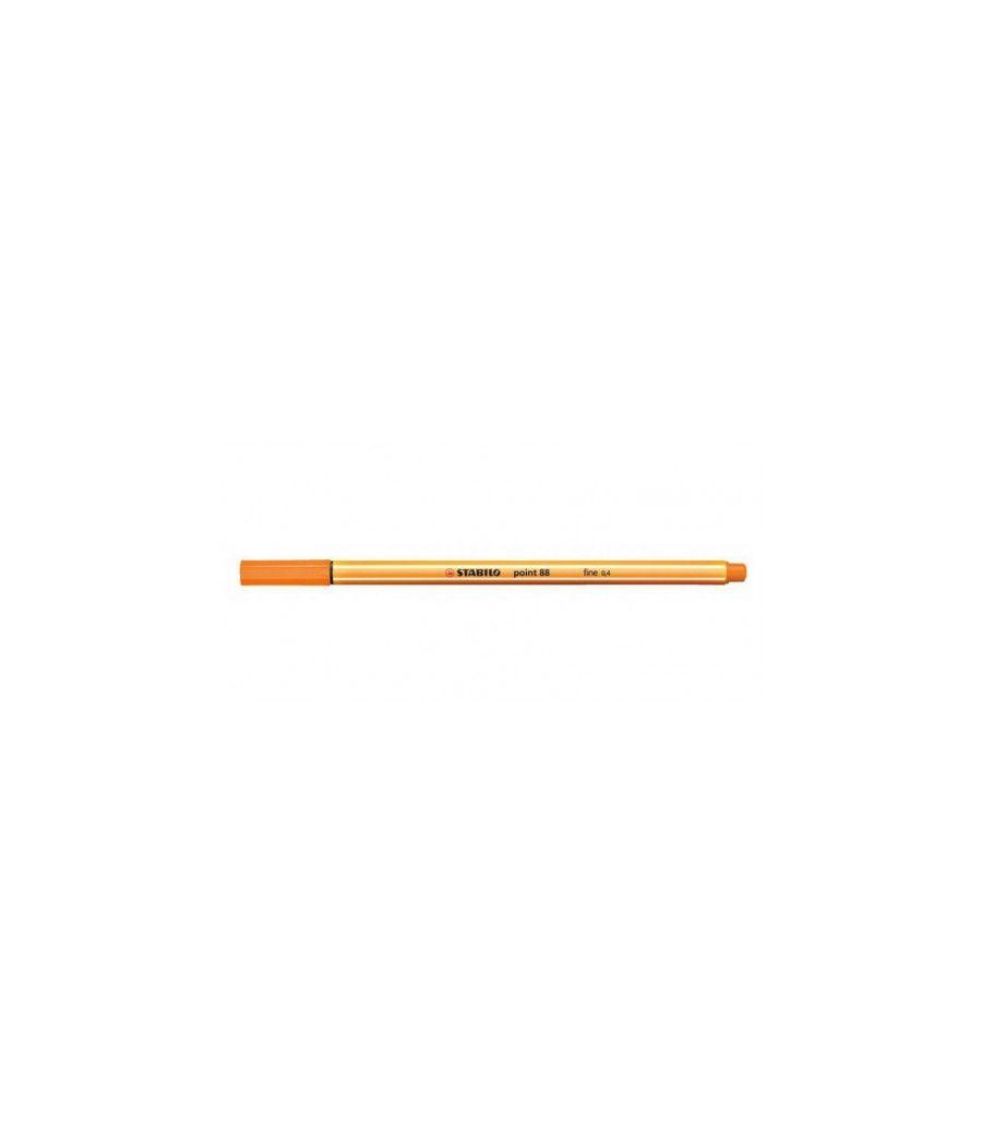 Rotulador punta fina point 88 0.4mm naranja stabilo 88/54 pack 10 unidades