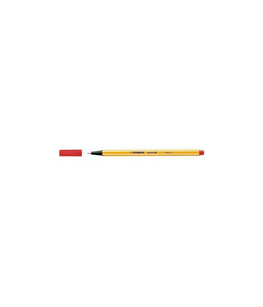 Rotulador punta fina point 88 0.4mm rojo stabilo 88/40 pack 10 unidades