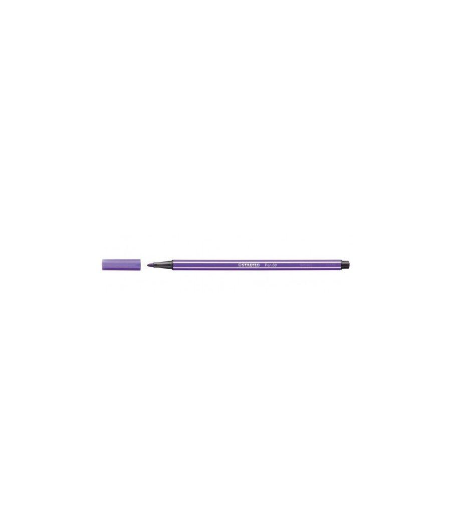 Rotulador punta fibra media 1mm. pen 68 violeta stabilo 68/55 pack 10 unidades