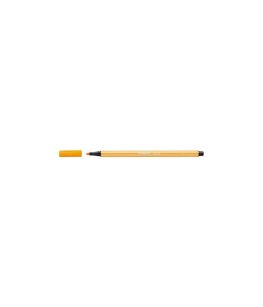 Rotulador punta fibra media 1mm. pen 68 naranja stabilo 68/54 pack 10 unidades