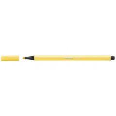 Rotulador punta fibra media 1mm. pen 68 amarillo stabilo 68/44 pack 10 unidades