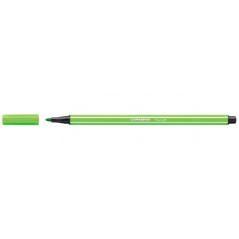 Rotulador punta fibra media 1mm. pen 68 verde claro stabilo 68/33 pack 10 unidades