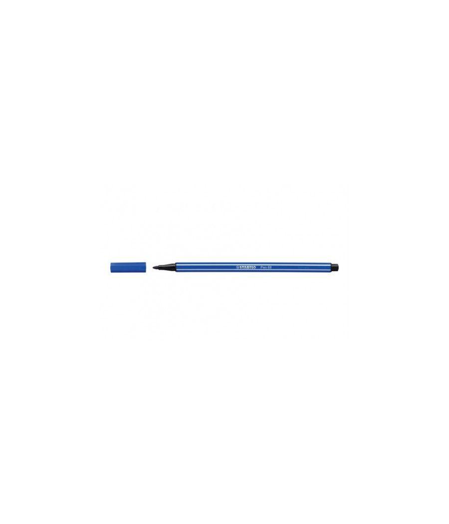 Rotulador punta fibra media 1mm. pen 68 azul marino stabilo 68/32 pack 10 unidades