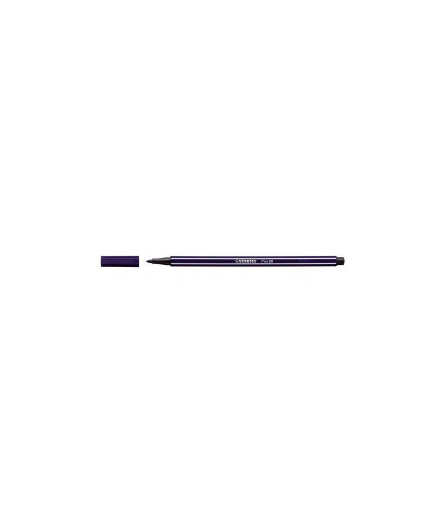 Rotulador punta fibra media 1mm. pen 68 azul prusia stabilo 68/22 pack 10 unidades