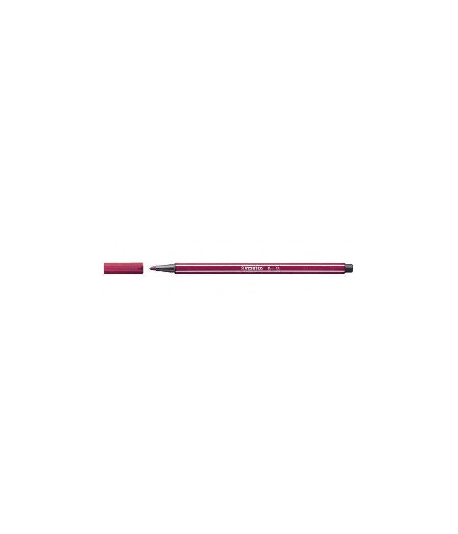 Rotulador punta fibra media 1mm. pen 68 purpura stabilo 68/19 pack 10 unidades