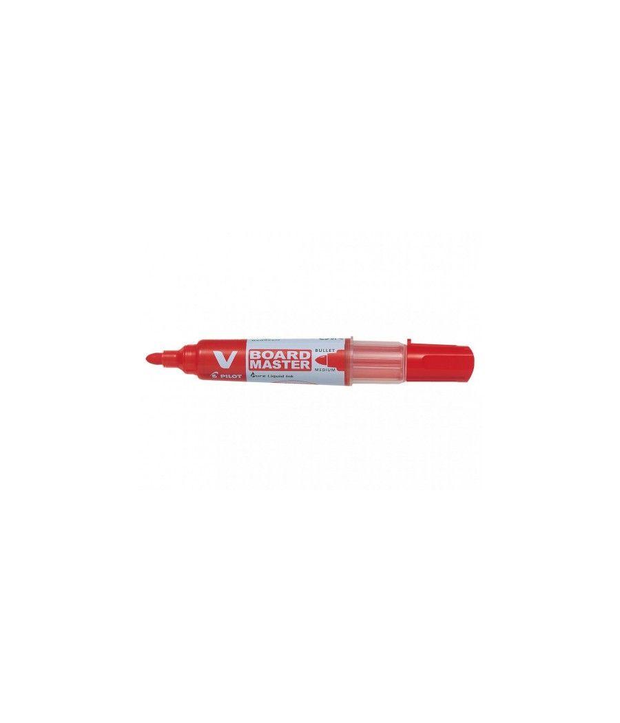 Rotulador pizarra vboard 1.8 punta fibra rojo pilot wbma-vbm-m-r-bg pack 10 unidades