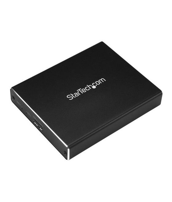 StarTech.com Caja de Dos Bahías M.2 NGFF - USB 3.1 (10Gbps) - RAID - Caja Externa USB-C y USB-A de Aluminio - Imagen 1