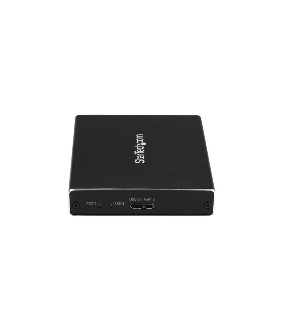 StarTech.com Caja de Dos Bahías M.2 NGFF - USB 3.1 (10Gbps) - RAID - Caja Externa USB-C y USB-A de Aluminio - Imagen 2
