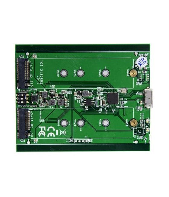 StarTech.com Caja de Dos Bahías M.2 NGFF - USB 3.1 (10Gbps) - RAID - Caja Externa USB-C y USB-A de Aluminio - Imagen 3