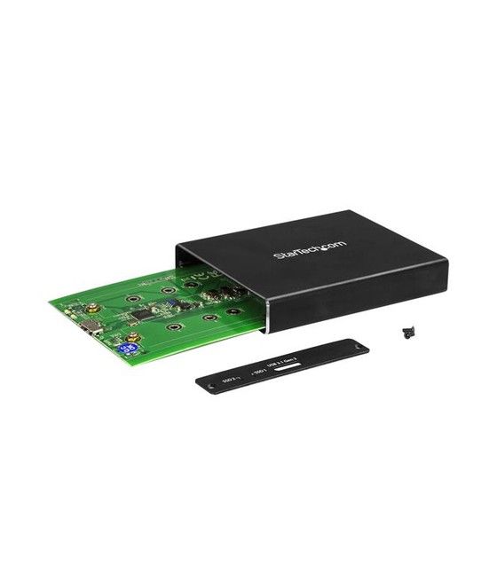 StarTech.com Caja de Dos Bahías M.2 NGFF - USB 3.1 (10Gbps) - RAID - Caja Externa USB-C y USB-A de Aluminio - Imagen 4