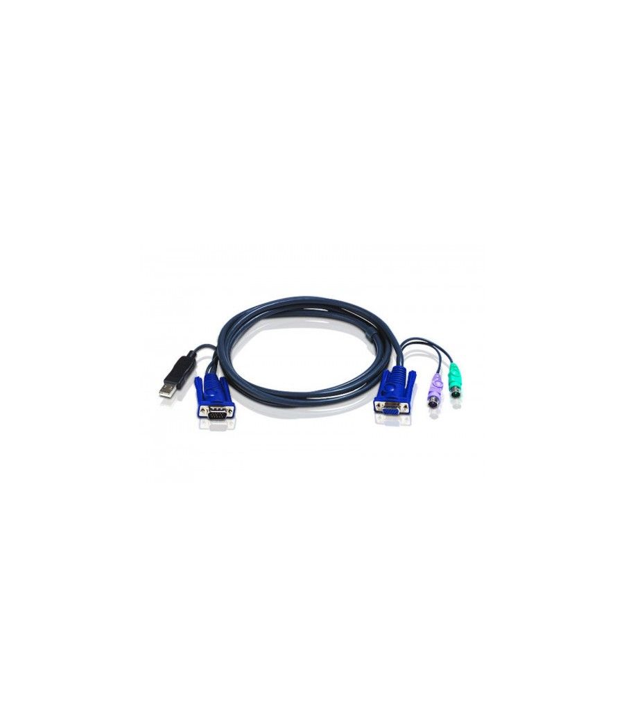 Aten 2l5503up cable para video, teclado y ratón (kvm) negro 3 m