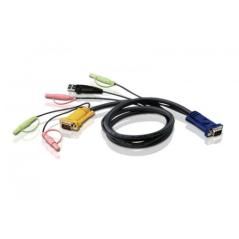 Aten cable kvm usb con audio y sphd 3 en 1 de 3 m