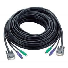Aten 30ft ps/2 cable para video, teclado y ratón (kvm) negro 10 m