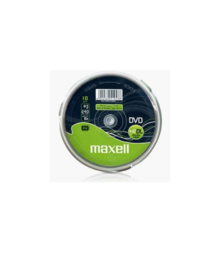Maxell dvd 8,5 gb. grabable. doble capa. tarrina 10 unidades. 4x