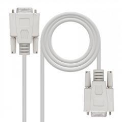 Nanocable cable serie null modem, db9/h-db9/h, 1.8 m