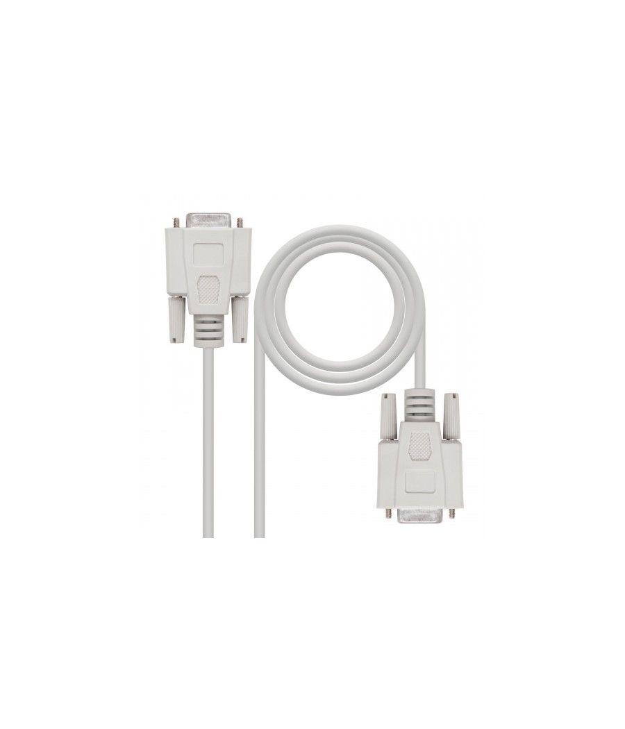 Nanocable cable serie null modem, db9/h-db9/h, 1.8 m