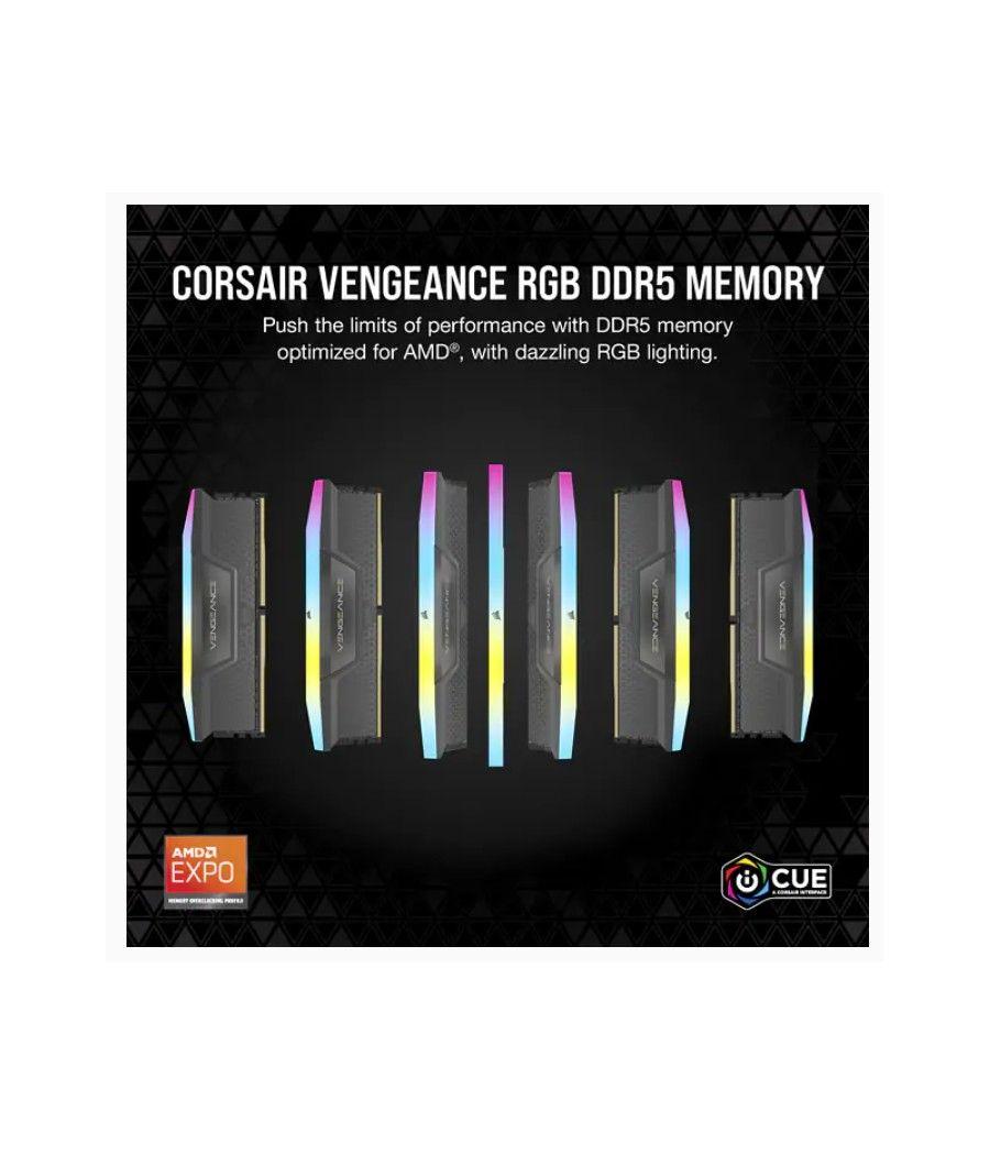 Memoria corsair ddr5 32gb 2x16gb pc5200 vengeance rgb cmh32gx5m2b5200z40k