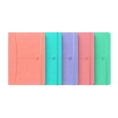 Cuaderno signature a5 tapa extradura 80h liso colores surtidos pastel oxford 400163616 pack 5 unidades