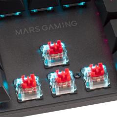 Mars gaming mk422 negro teclado gaming rgb switch mecánico marrón idioma portugués