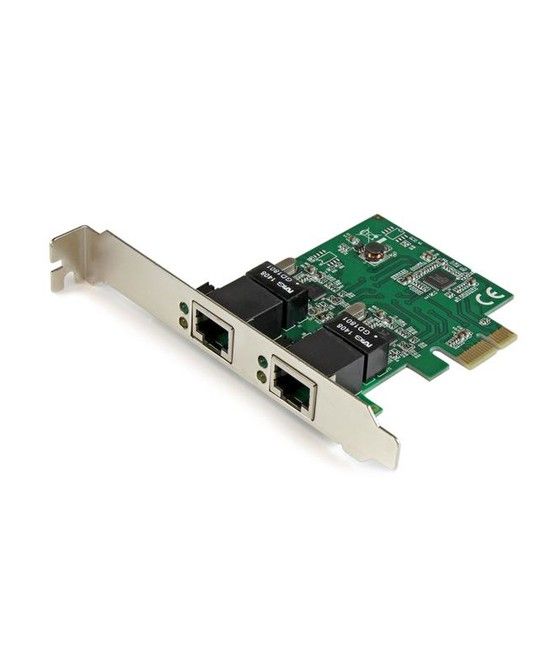 StarTech.com Adaptador Tarjeta de Red NIC PCI Express PCI-E de 2 Puertos Ethernet Gigabit RJ45 - Imagen 1