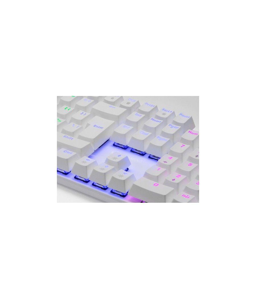 Mars gaming mk422 blanco teclado gaming rgb switch mecánico azul idioma portugués