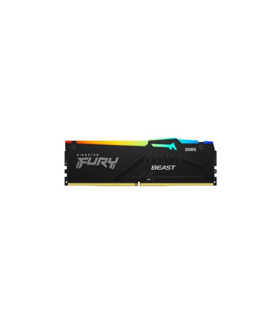 Memoria kingston fury beast rgb ddr5 8gb 5200mt/s cl40 kf5