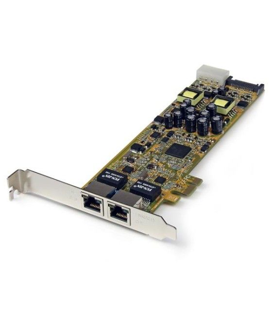 StarTech.com Tarjeta Adaptador de Red PoE/PSE PCI Express PCIe Gigabit Ethernet con 2 Puertos RJ45 - Imagen 2