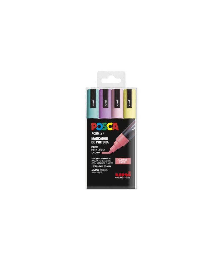 Estuche 4 uds. pc-5m pastel posca uniball 182634811