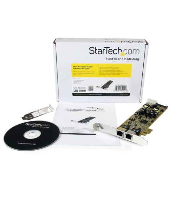 StarTech.com Tarjeta Adaptador de Red PoE/PSE PCI Express PCIe Gigabit Ethernet con 2 Puertos RJ45 - Imagen 6