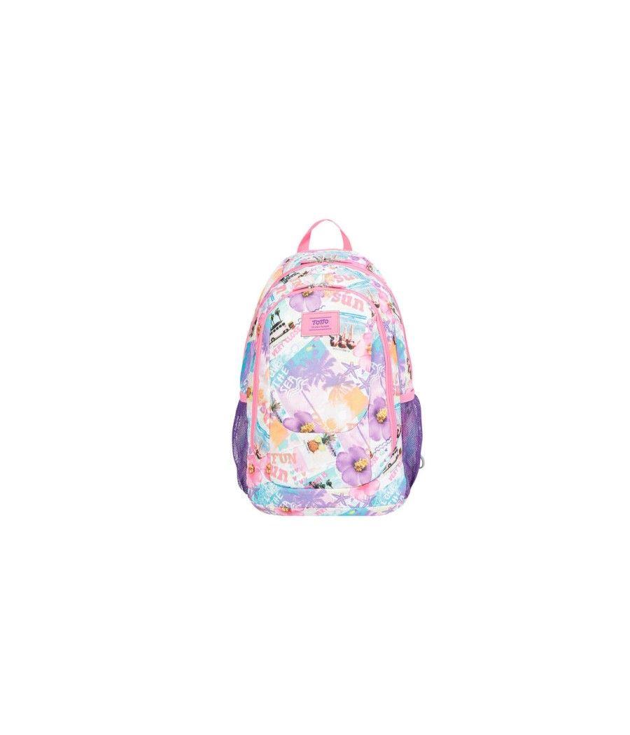 Totto goctal mochila mochila escolar rosa poliéster