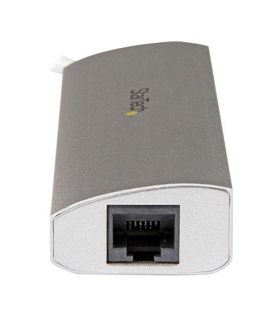 StarTech.com Hub Concentrador de 3 Puertos USB 3.0 con Adaptador de Red Ethernet Gigabit - Imagen 3