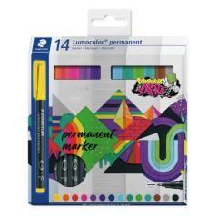 Estuche 14 uds lumocolor permanent 318 staedtler 318 c14