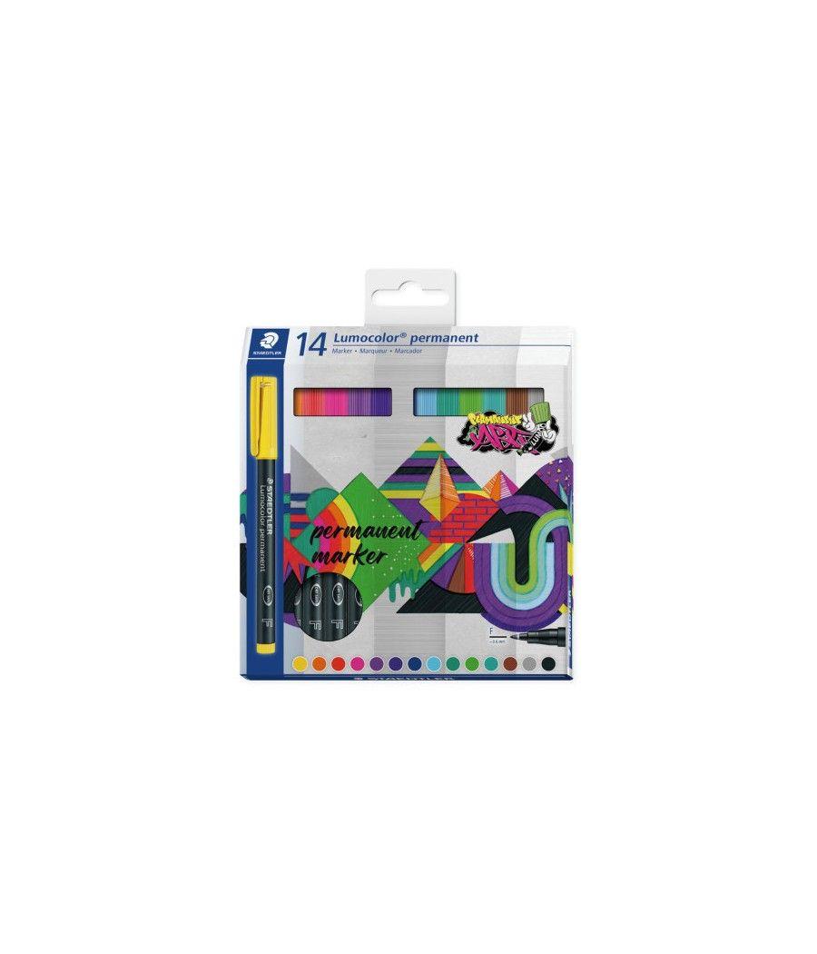 Estuche 14 uds lumocolor permanent 318 staedtler 318 c14