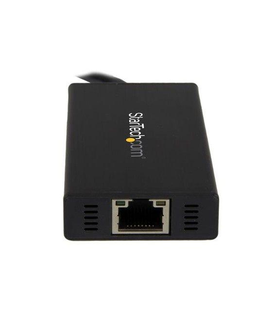 StarTech.com Hub USB 3.0 de Aluminio con Cable - Concentrador de 3 Puertos USB con Adaptador de Red Ethernet Gigabit - Imagen 3