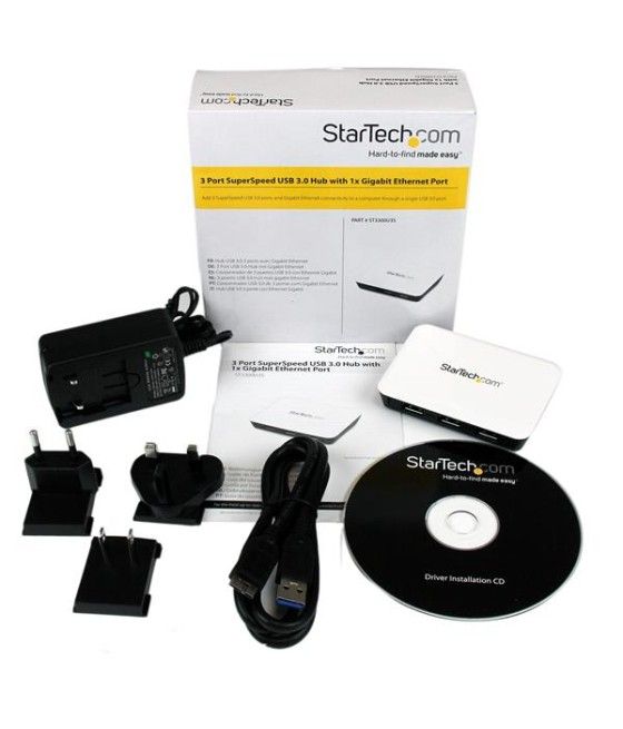 StarTech.com Adaptador de Red NIC Gigabit Ethernet Externo USB 3.0 con Hub Concentrador 3 Puertos con Alimentación - Imagen 5