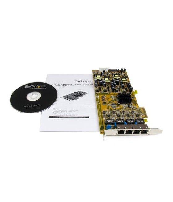 StarTech.com Tarjeta PCI Express de Red Ethernet Gigabit con 4 Puertos RJ45 PoE Power over Ethernet - Imagen 5