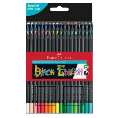 Estuche 36 lápices de colores black edition. faber castell 116436