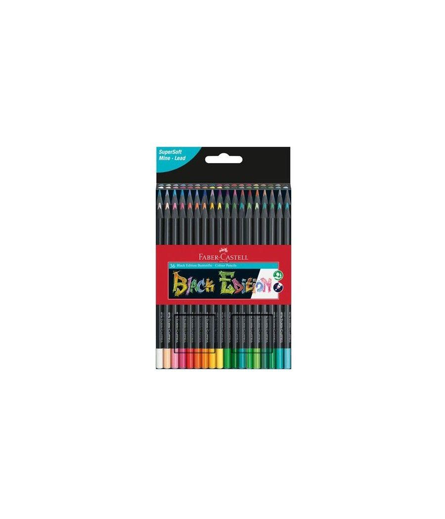 Estuche 36 lápices de colores black edition. faber castell 116436