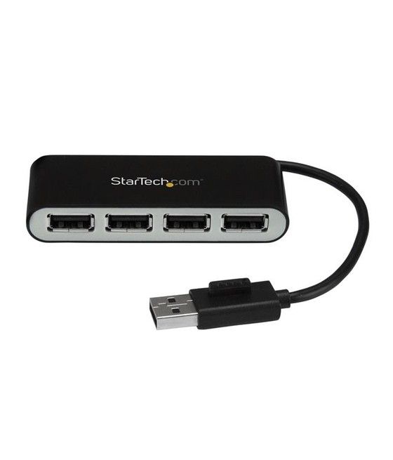 StarTech.com Concentrador Ladrón USB 2.0 de 4 Puertos con Cable Integrado - Hub Portátil USB 2.0 - Imagen 1