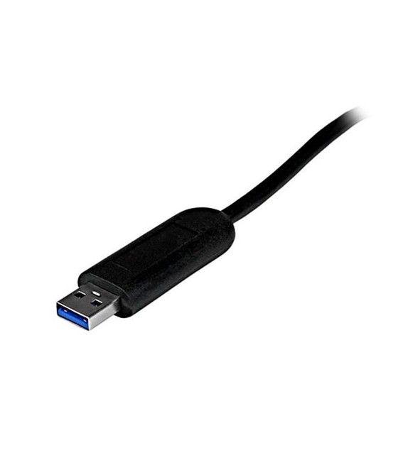 StarTech.com Adaptador Concentrador Hub Ladrón USB 3.0 Super Speed Portátil de 4 Puertos Salidas - Negro - Imagen 3